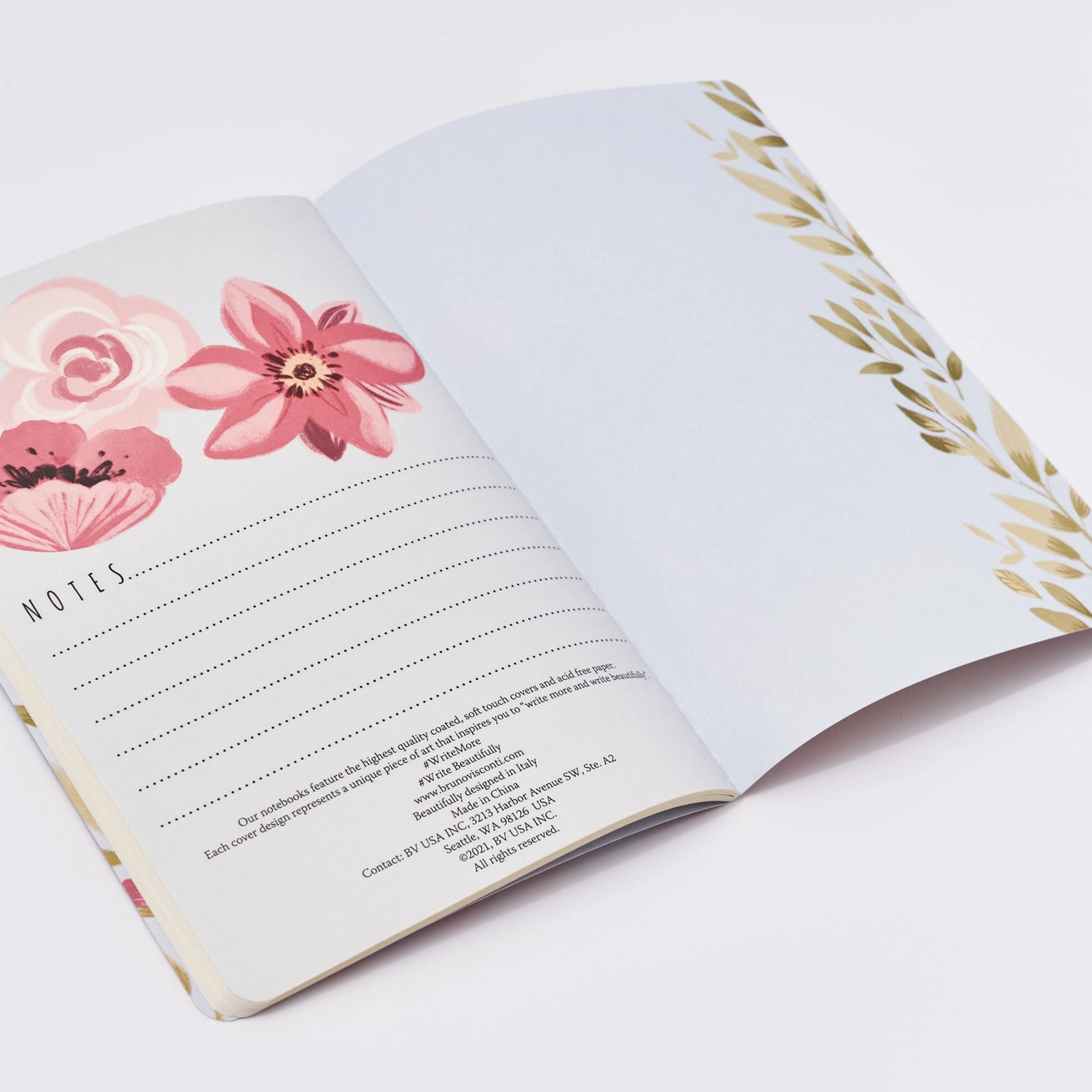 Pink Flowers Notepad